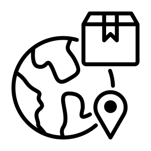 Worldwide Shipping,  World, Global, Delivery Box, Worldwide, Shipping, Ecommerce icon