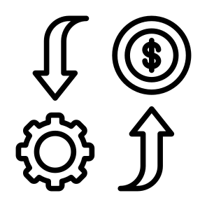 Cash Flow, Flow, Cash,  Process, Cost icon