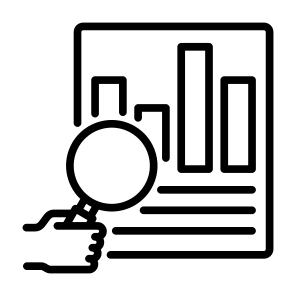 Data Analysis, Search, Report, Research, Audit icon