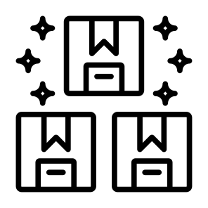 Differentiation, Box, Product, Packaging, Shipping And Delivery icon