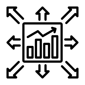 Expansion, Connection, Networking, Channel, Investment icon