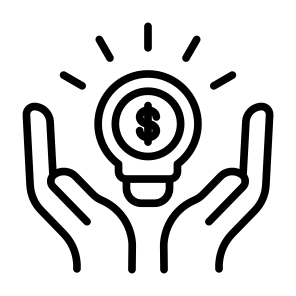 Intellectual Property, Light Bulb, Dollar, Idea, Innovation icon