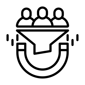 Lead Generation,  Magnetic, Magnet,  Interest, Resources icon