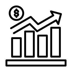 Profit Growth, Money, Statistics, Investment, Growth icon