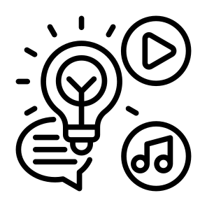 Creative Content, Content, Idea, Creative, Social Media, Marketing icon