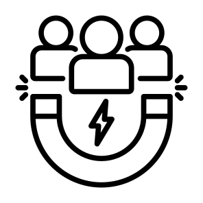 Lead Generation, Marketing, Attraction, Magnetism, Attract, User Engagement icon