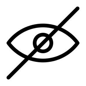 Blind Eye, Hide, Invisible, Eye, Interface, Blind, Ui icon