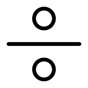 Divide, Division, Maths, Mathematics, Calculate, Symbols, Symbol, Signs icon