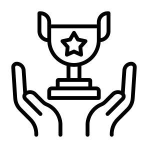 Award, Hand, Trophy, Champion, Winner icon