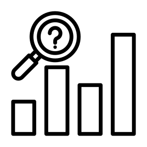 Analytics, Market Research, Prediction, Audit, Confuse  icon