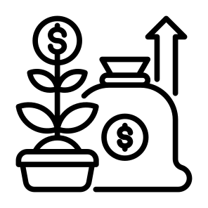 Investment, Dollar, Growing, Profit, Money  icon