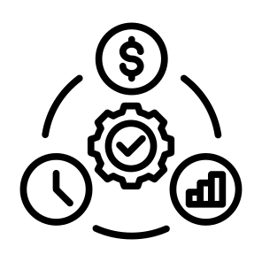 Project Management, Cost, Investment, Management, Time  icon