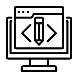 Web Designing, Computer, Programming, Coding, Editor icon