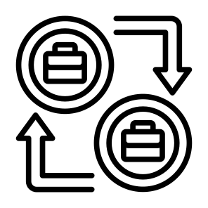 Business To Business, Commerce, Briefcase, Transfer, Transaction  icon