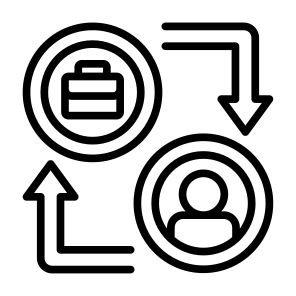 Business To Consumer, User, Customer,  Transaction, Commerce And Shopping icon