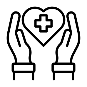 Healthcare, Heart, Hand Gesture, Insurance, Healthcare And Medical  icon