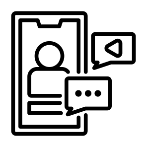 Influencer, Smartphone, People, Communications, Online  icon