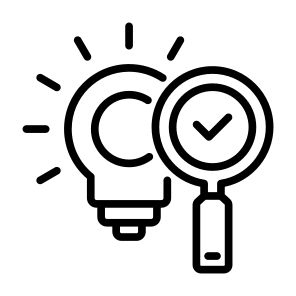 Research, Search, Magnifying Glass,  Creative, Innovation icon