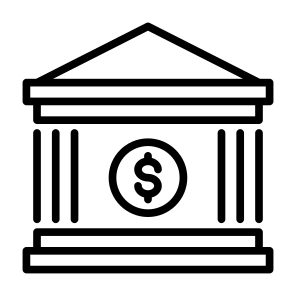 Bank Account, Bank, Saving, Monetary, Finance, Building   icon