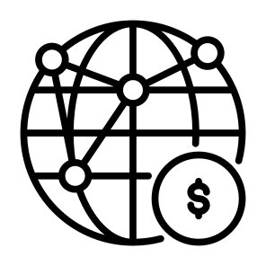 Global Network, Global, Currency, Payment, Networking, Money  icon
