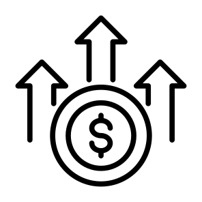 Increase, Growth, Income, Investment, Economy, Money icon
