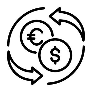 Money Exchange, Money, Exchange, Currency, Euro, Dollar icon