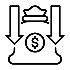 Reduce Cost, Cost, Reduce, Decrease, Money, Price icon
