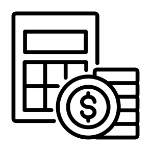 Accounts, Money, Calculation, Accounting,  Expenses icon
