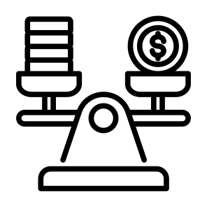 Balance, Scale, Money, Expense, Spending icon