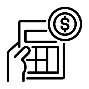 Financial, Money, Hand, Currency, Calculation icon