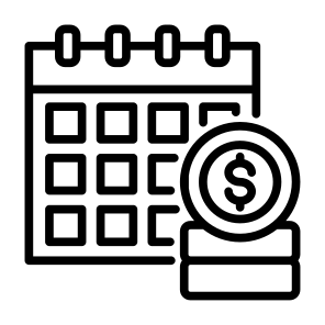 Pay Day, Money, Calendar, Calculator, Date icon