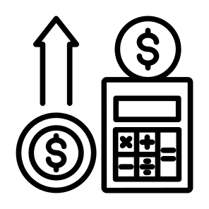 Profit, Money, Calculator, Increase, Revenue icon