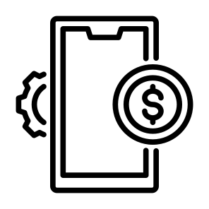 Fintech, Banking, Transaction, Money, Technology, Business, Finance, System  icon