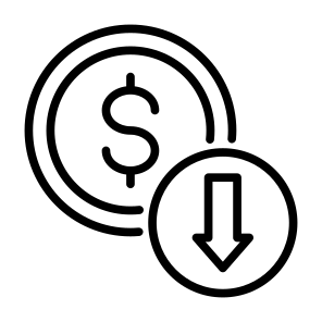 Income Drop, Income, Low Income, Economic Crisis, Low, Bankruptcy, Interest, Business, Finance, Loss  icon