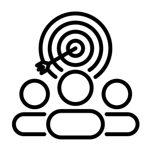 Strategy, Target Audience, Advertising, Promotion, Customer, User, Marketing icon