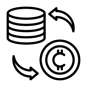 Tokenization, Coin, Exchange, Crypto, Fintech icon