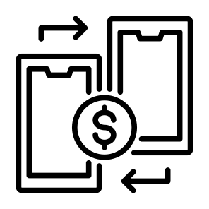Transaction, Transactions, Peer To Peer, Business, Finance, Banking, Transfer, Dollar, Money  icon