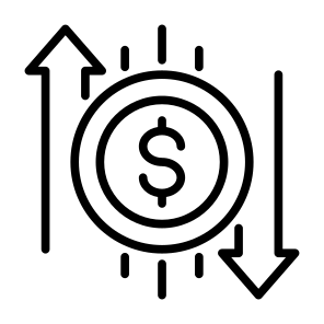 Transfer, Transaction, Currency, Money, Dollar  icon