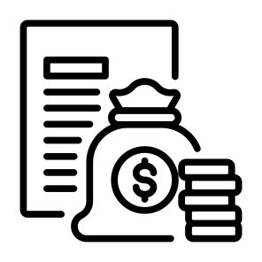 Budgeting, Funds, Loan, Document, Investment, Money  icon