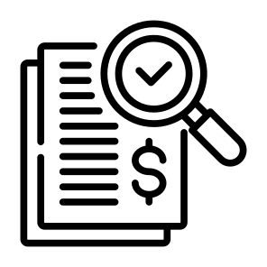 Cost Audit, Audit, Cost, Inspection, Analysis, Documents icon