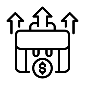 Improvement, Career, Business, Growth, Increase, Briefcase icon