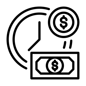 Time Is Money, Time And Date, Clock, Time, Money, Efficiency,   icon