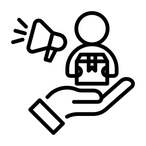 Marketing, Product, Sales Man, Agent, Package  icon