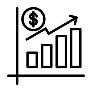 Sales, Increase, Statistics, Growth, Income icon