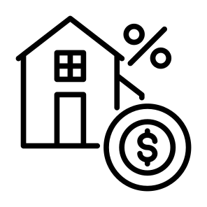 Instalment, Taxes, Money,  Debts, Houses, Property, Investments  icon