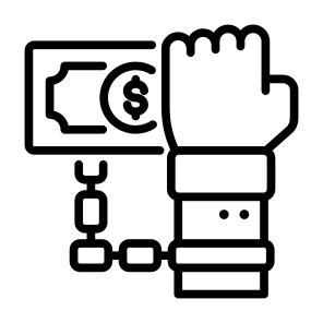 Payment, Obligation, Bankruptcy, Debt, Business And Finance, Crisis, Tied, Dollar,  Chain icon