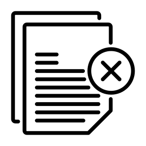 Rejected, File, Document, Contract, Resignation icon