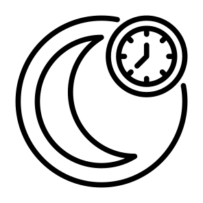 Night, Time And Date, Moon, Time, Hours, Clock icon