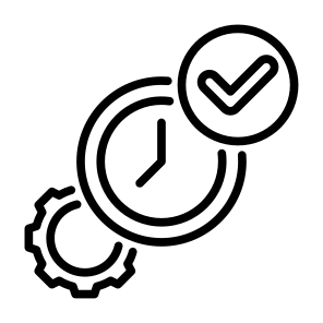On Time, Time Save, Clock, Schedule, Timetable, Checked, Real Time icon