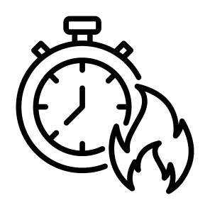 Overdue, Rush, Fire, Clock, Deadline, Schedule, Time And Date, Flames, Time icon